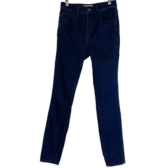 Madewell 10” High Riser Dark Wash Skinny Skinny Jeans Sz 25 - Picture 2 of 13